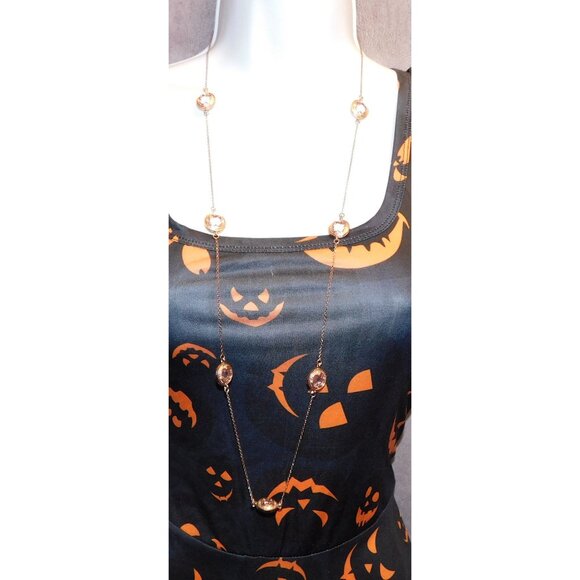 Whimsical Pink Gemmed Rose Gold Tone Statement Necklace - Picture 4 of 5